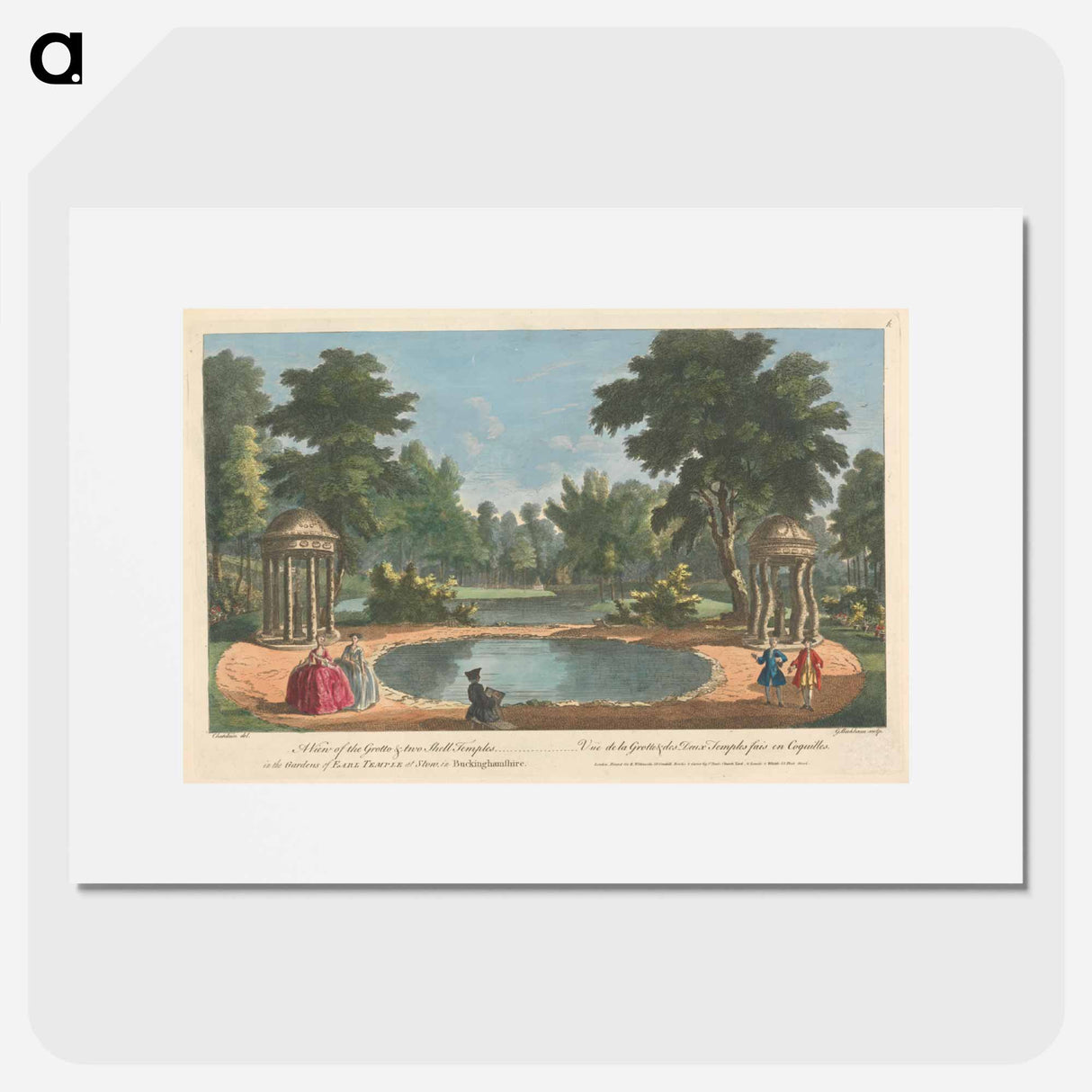 アートポスター-A View of the Grotto & Two Shell Temples in the Gardens of Earl Temple at Stow, in Buckinghamshire
- イェール大学アートギャラリー Poster.