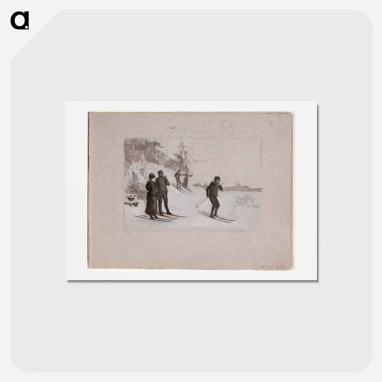 アートポストカード-(unknown) part of a sketchbook - アルバート エーデルフェルト Postcard.