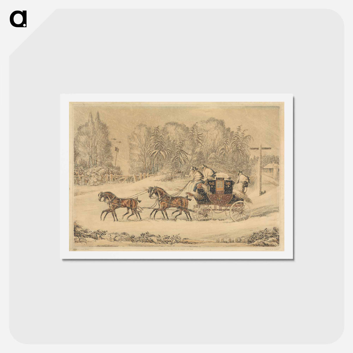 アートポストカード-The Mail Coach in a Storm of Snow
- イェール大学アートギャラリー Postcard.