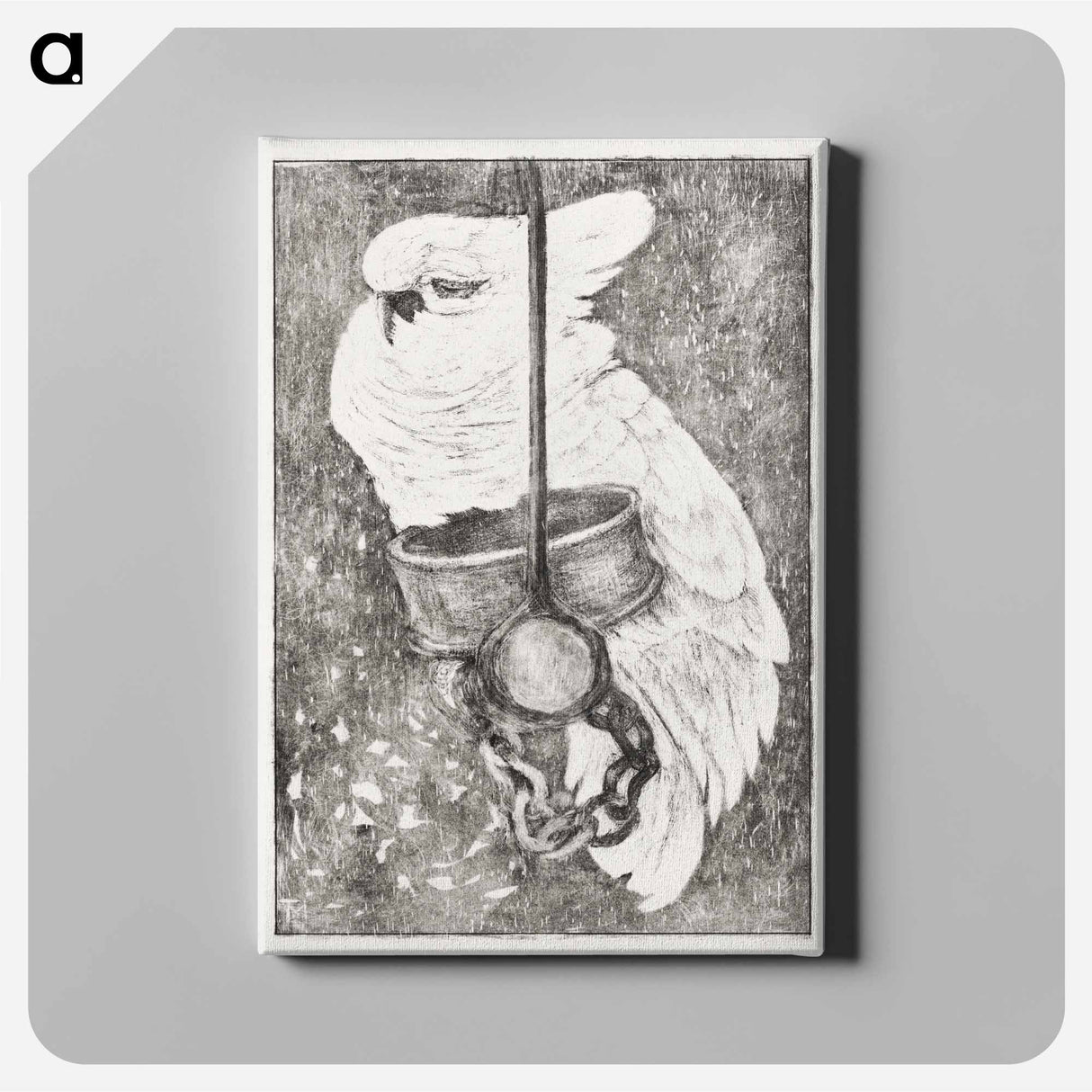 Witte kaketoe - Theo van Hoytema Canvas.