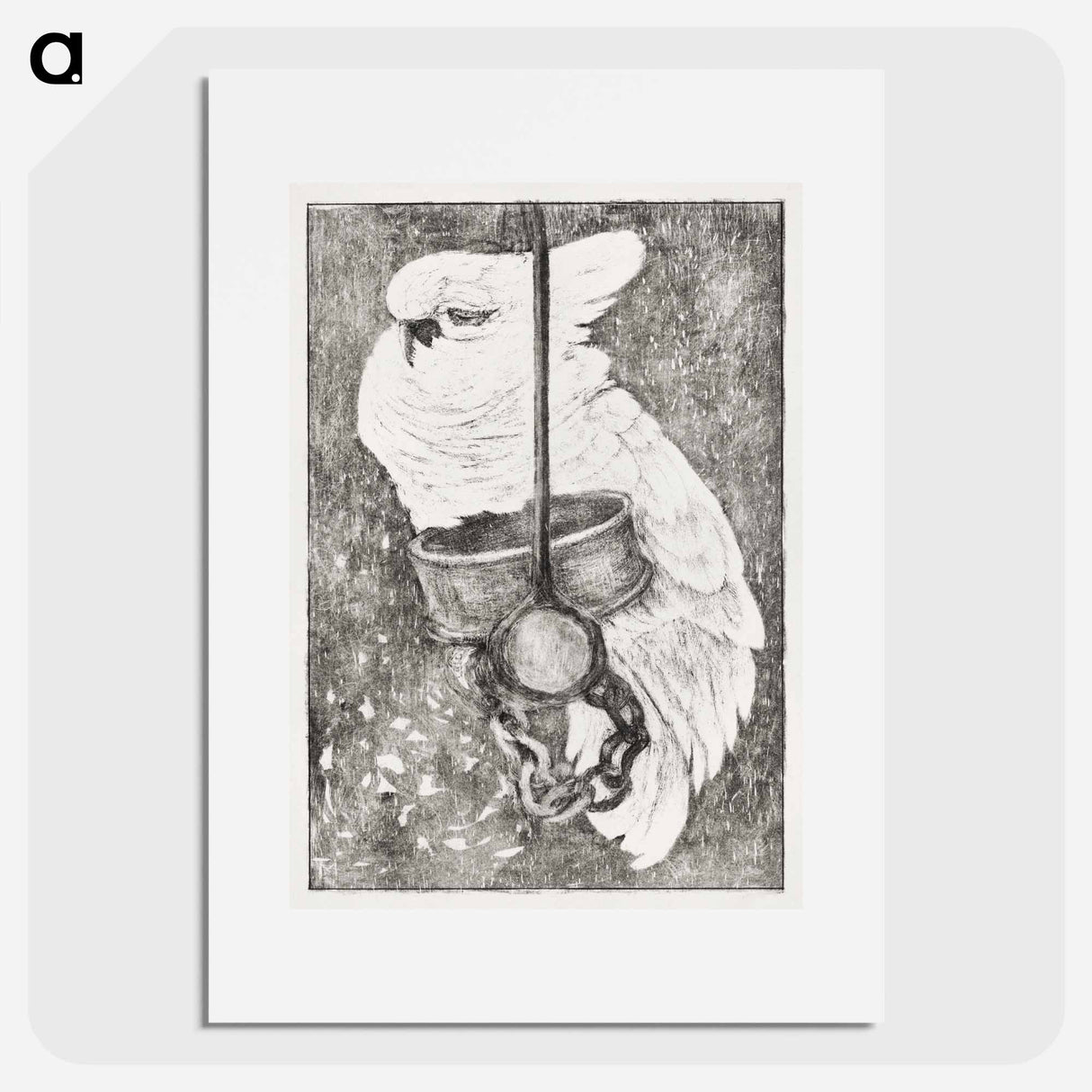 Witte kaketoe - Theo van Hoytema Poster.