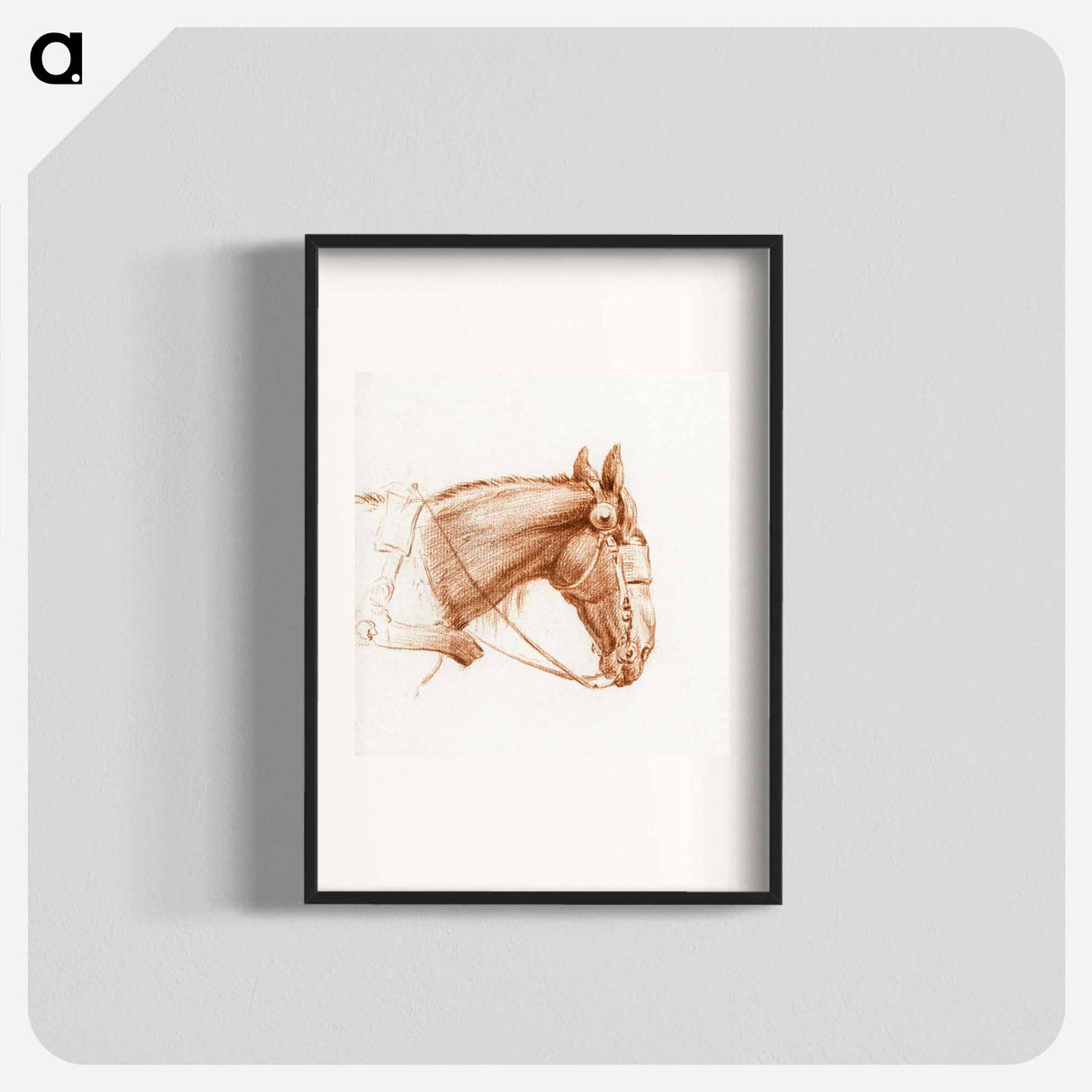 Head of a horse with blinkers - ジャン ベルナール Poster.