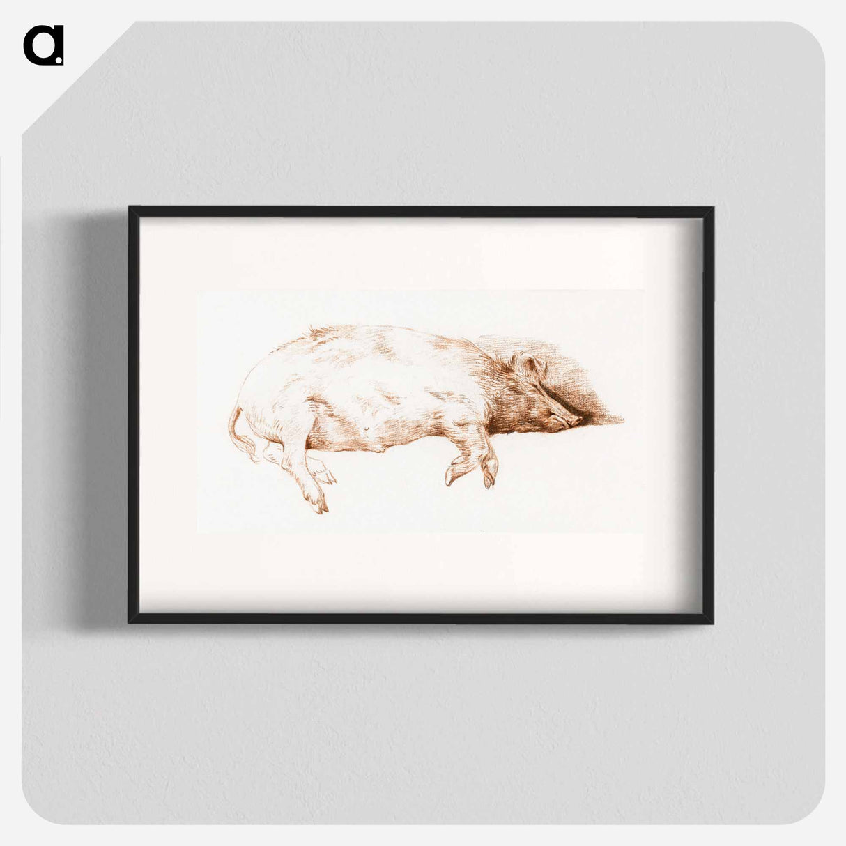 Lying pig - Jean Bernard Poster.