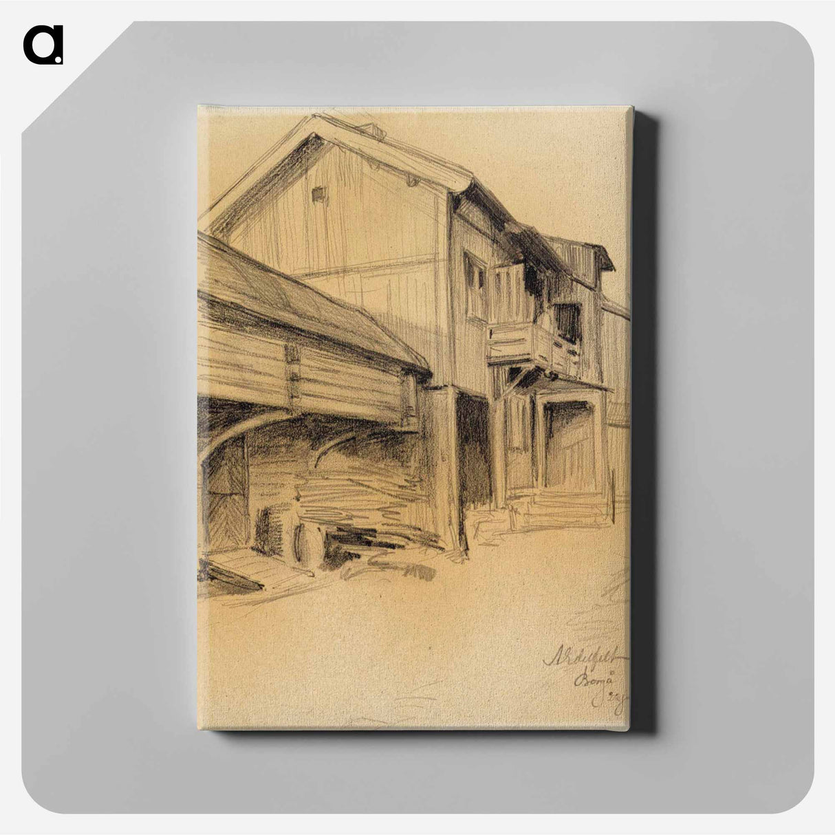 Porvoon puurakennuksia - アルバート エーデルフェルト Canvas.