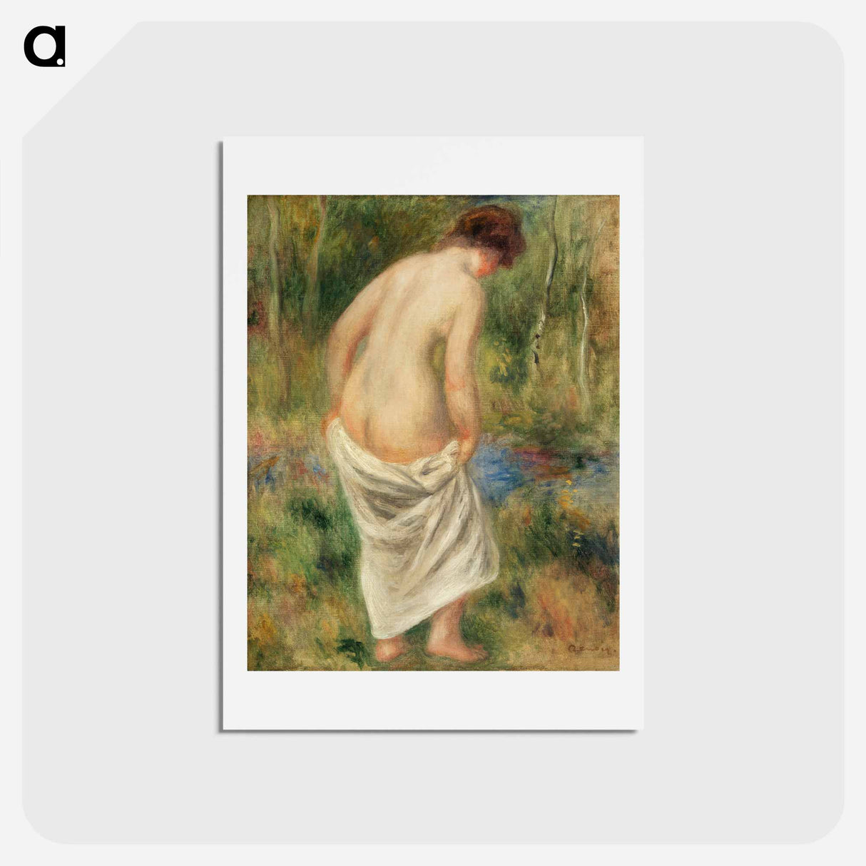 アートポストカード-After the Bath - ピエール オーギュスト ルノワール Postcard.