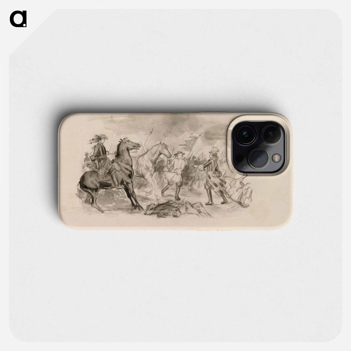 Kuvitusluonnos teokseen svenska bilder av carl snoilsky, runo brandklipparen - アルバート エーデルフェルト Phone Case.