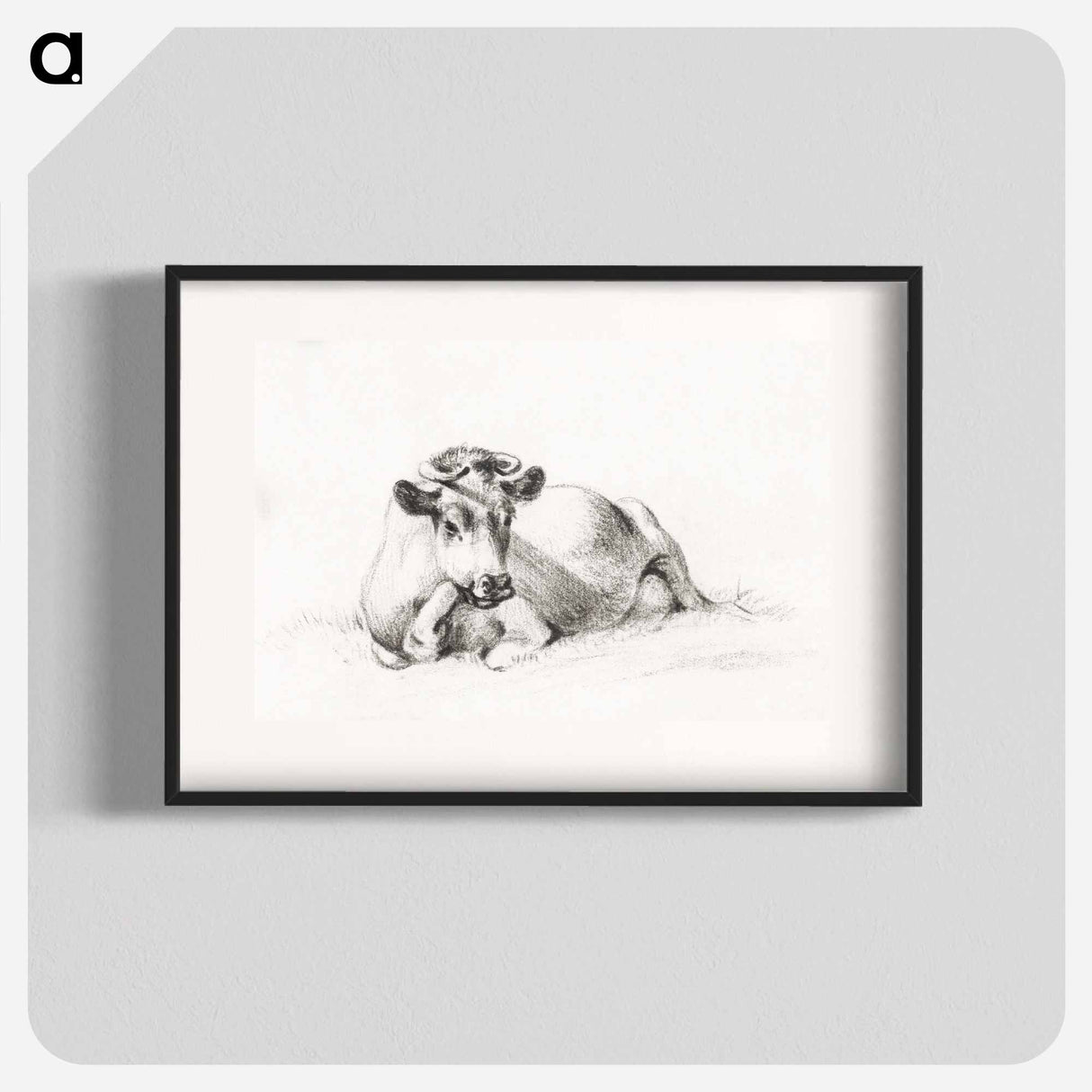 Lying cow - ジャン ベルナール Poster.