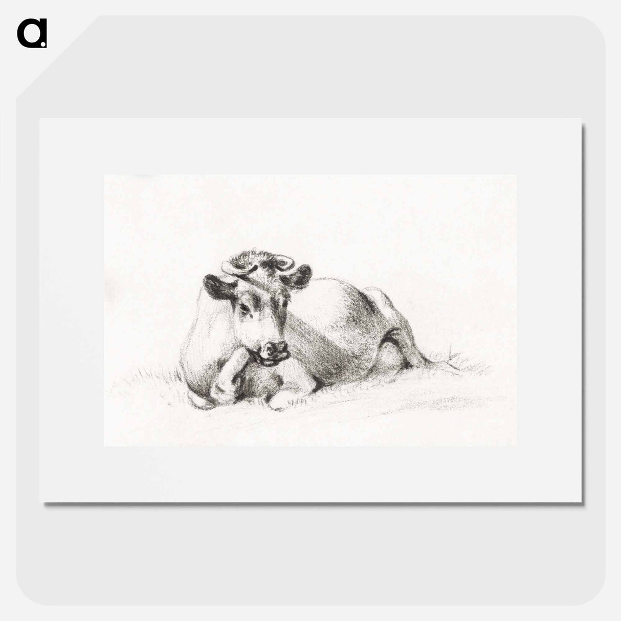 Lying cow - ジャン ベルナール Poster.