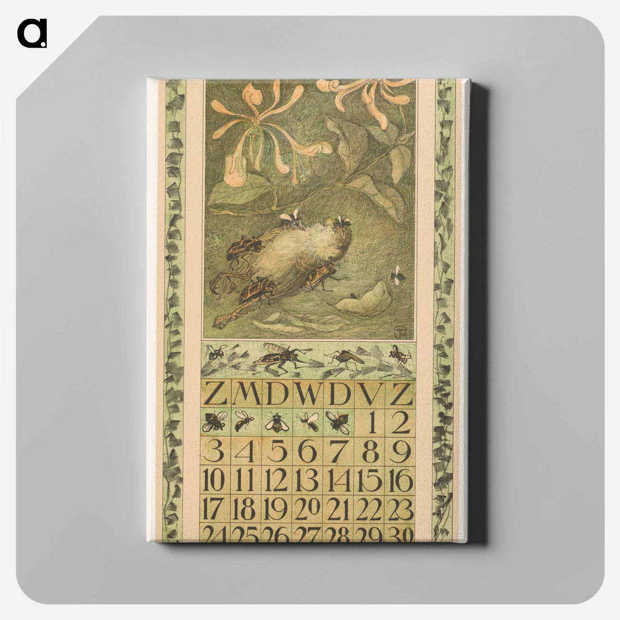 Calendar September with my daughter - Theo van Hoytema Canvas.