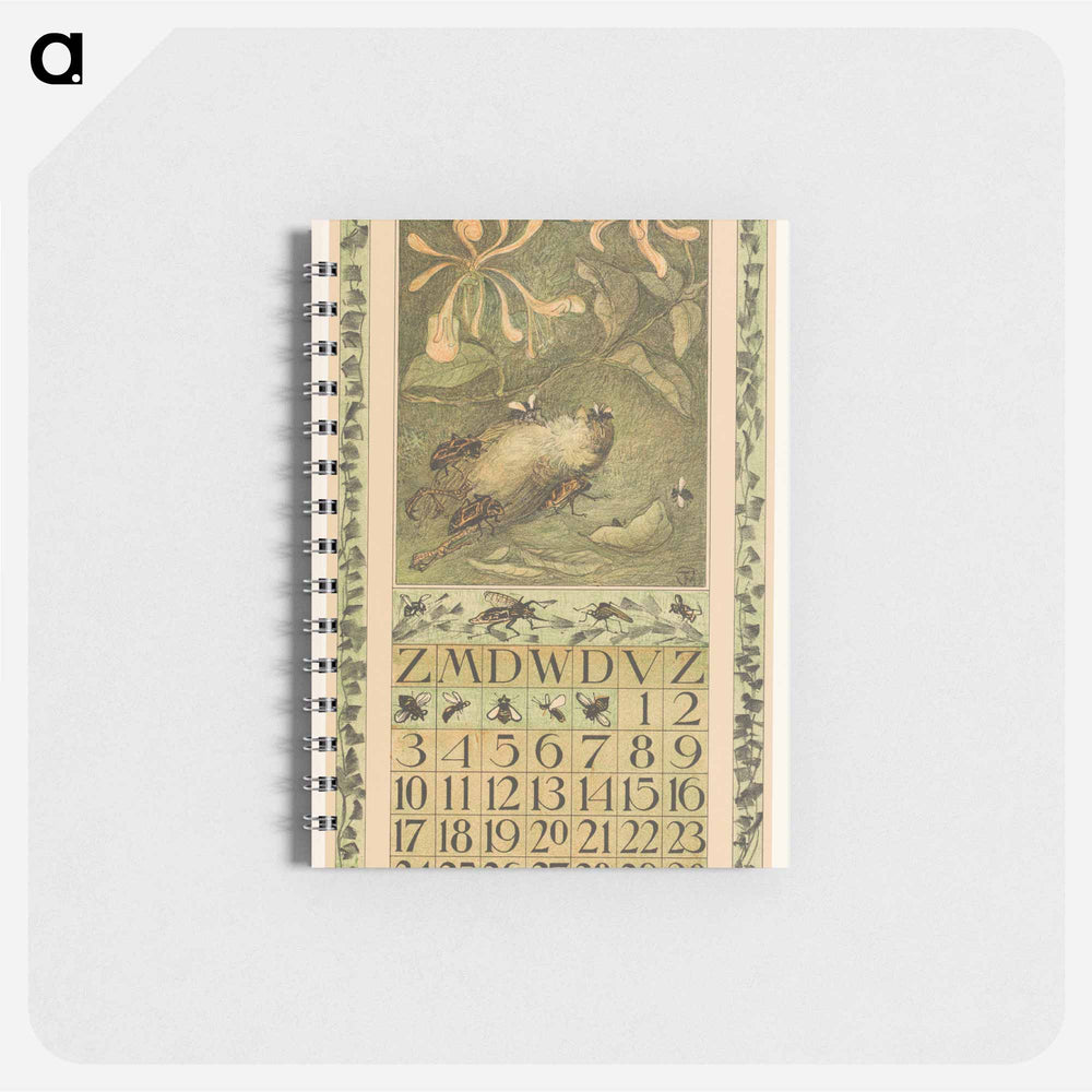 Kalenderblad september met dode mus en kevers - テオ ヴァン ホイテマ Memo.