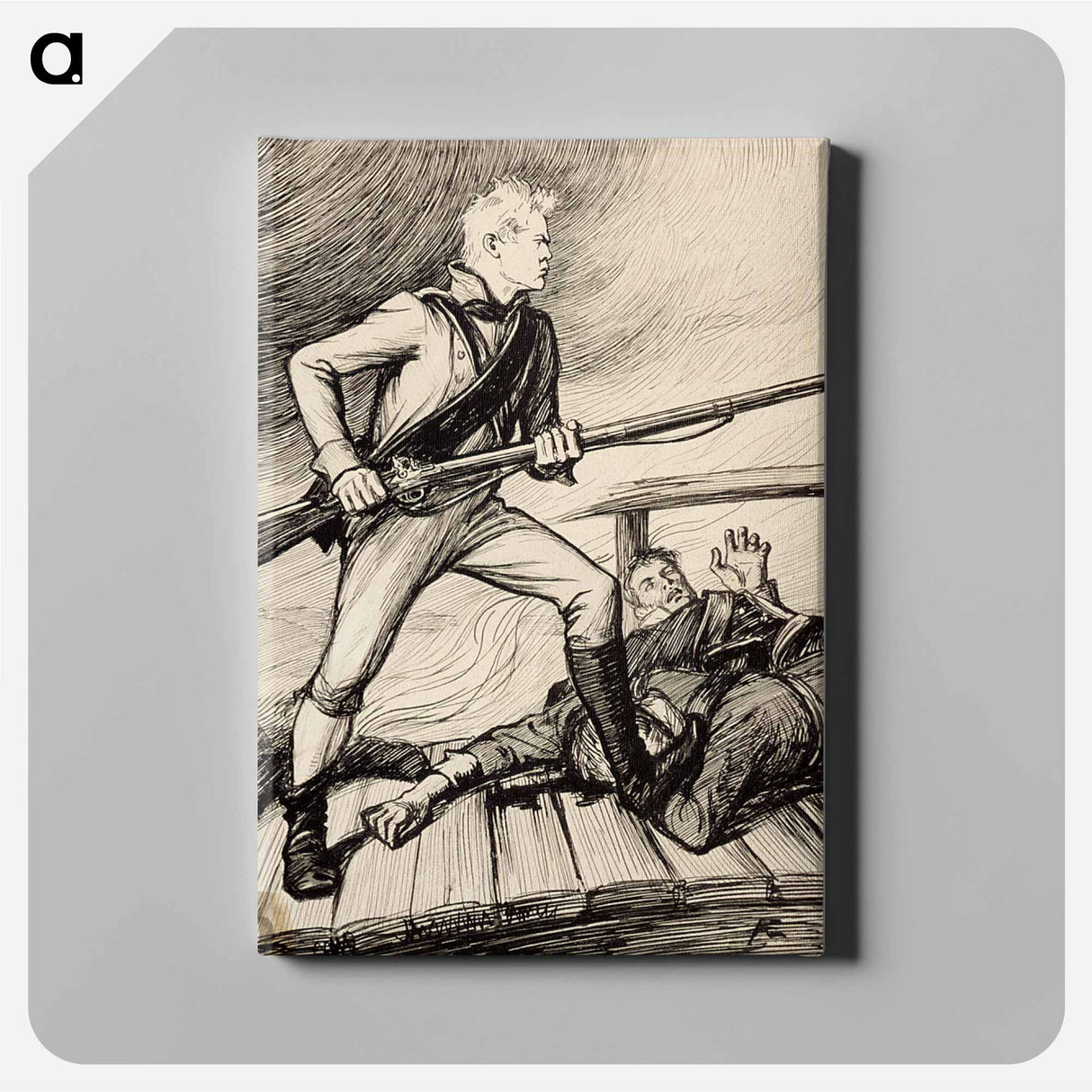 Sven Dufva on the bridge - アルバート エーデルフェルト Canvas.