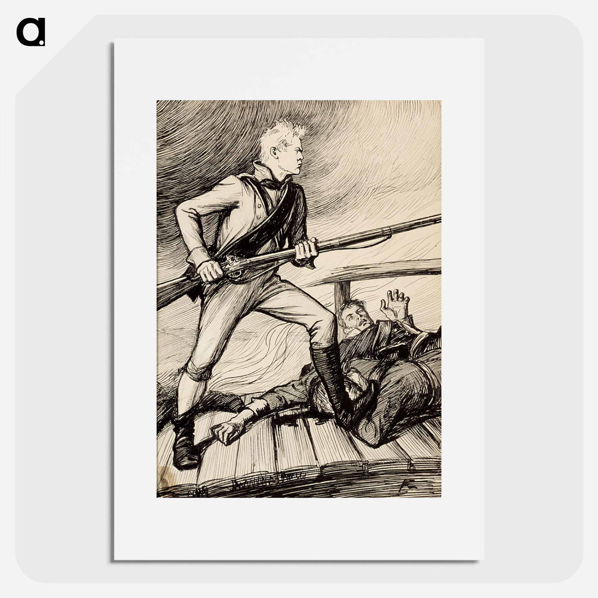 Sven Dufva on the bridge - アルバート エーデルフェルト Poster.