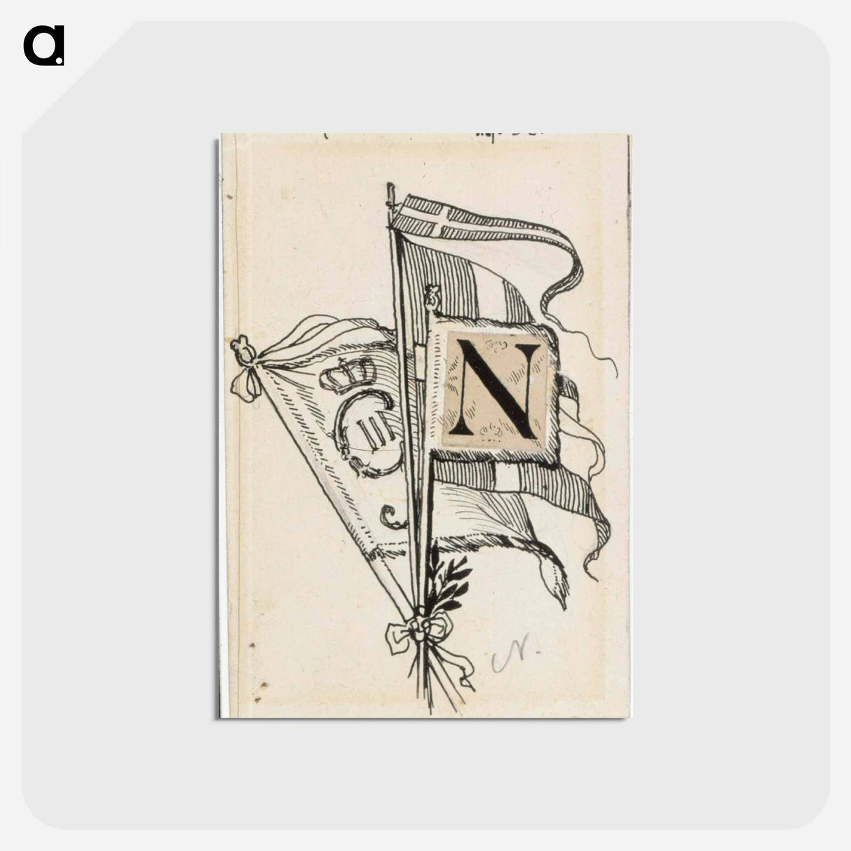 Hurtti ukko-runon alkukirjain n - アルバート エーデルフェルト Postcard.