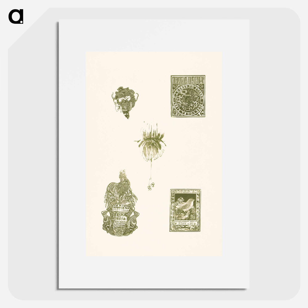 See flowers with floral motifs - Theo van Hoytema Poster.