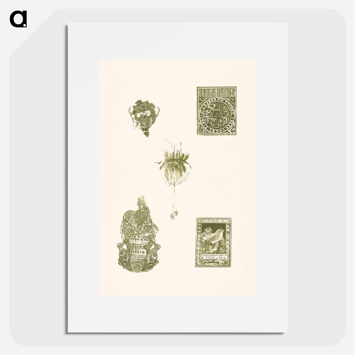 See flowers with floral motifs - Theo van Hoytema Poster.