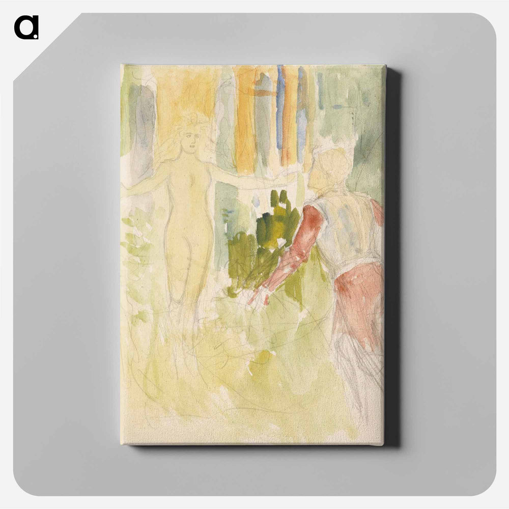 Metsänhaltia, sommitteluluonnos - アルバート エーデルフェルト Canvas.