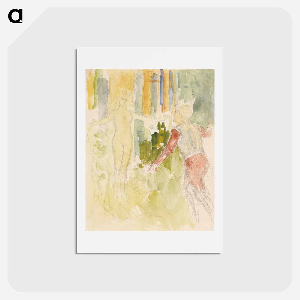 Metsänhaltia, sommitteluluonnos - アルバート エーデルフェルト Postcard.