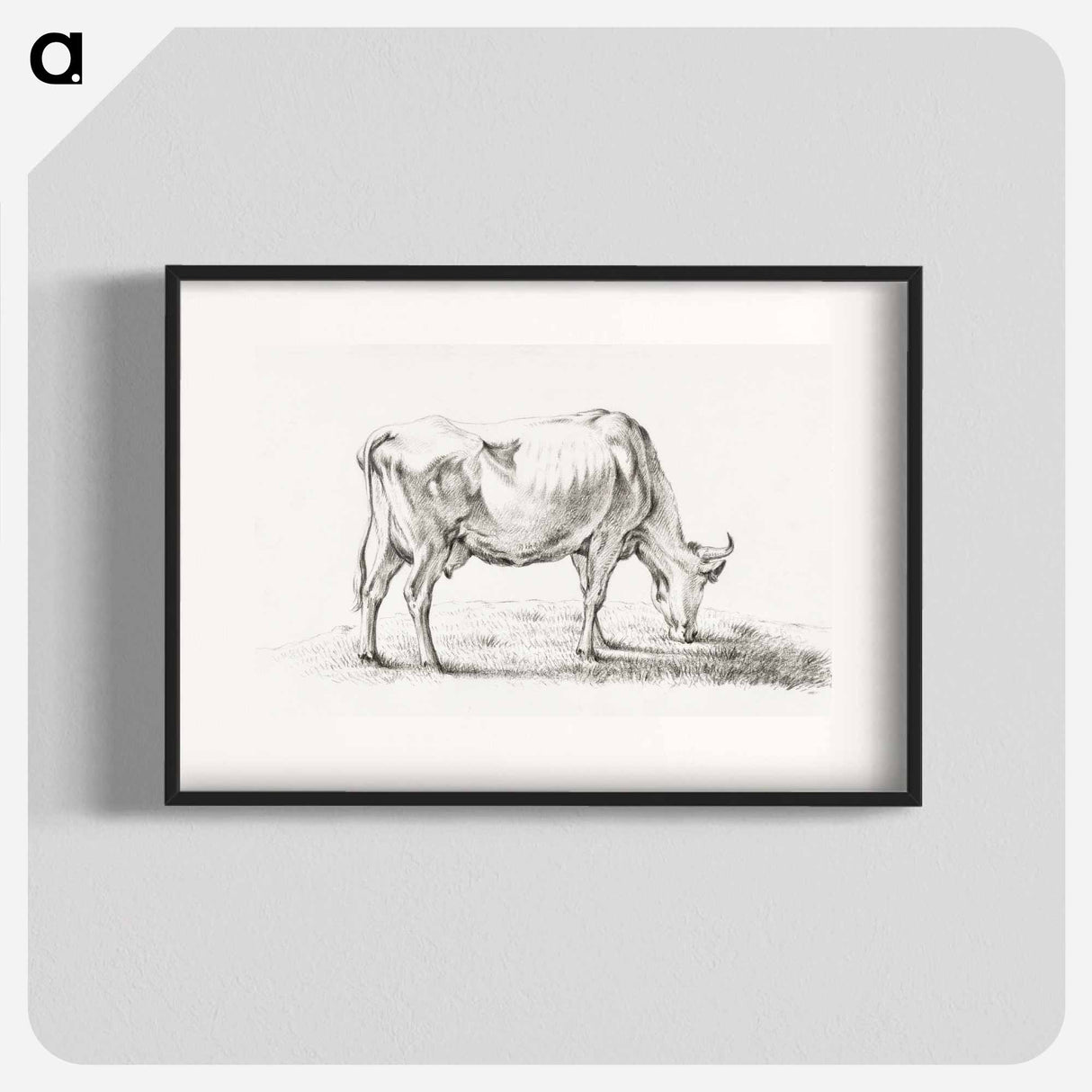 Grazing cow - Jean Bernard Poster.