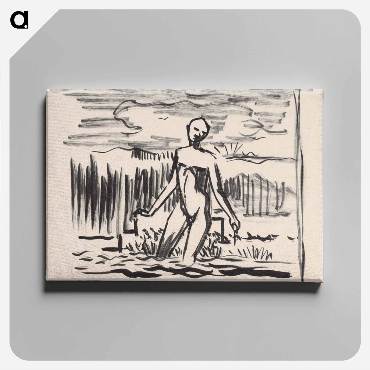 アートパネル-Bathing figure - アーノルド ピーター ワイズ クビンチャン Canvas.