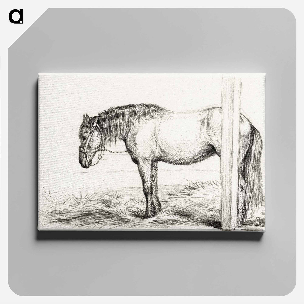アートパネル-Standing horse - ジャン ベルナール Canvas.