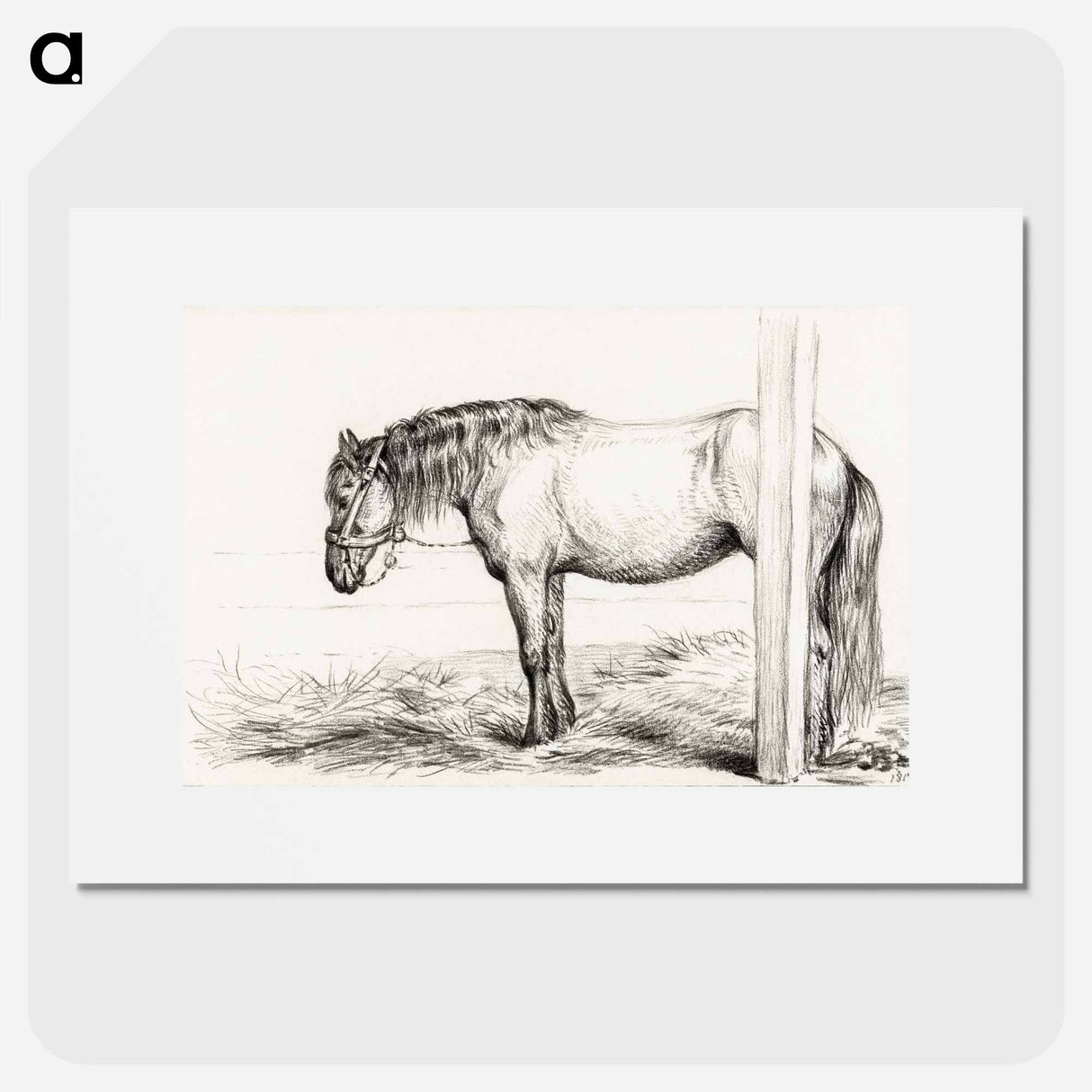 Standing horse - ジャン ベルナール Poster.