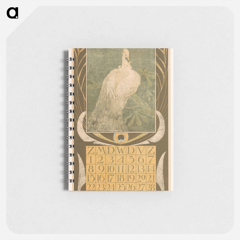 Kalenderblad mei met twee pauwen - テオ ヴァン ホイテマ Memo.