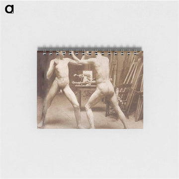 Two nude boys boxing in atelier - トーマス エイキンズ Memo.