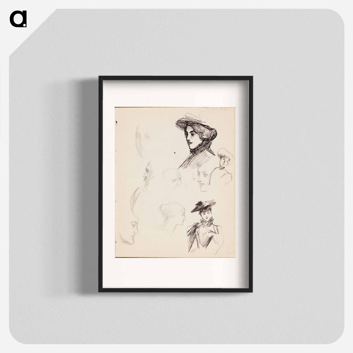 アートポスター-(unknown) part of a sketchbook - アルバート エーデルフェルト Poster.