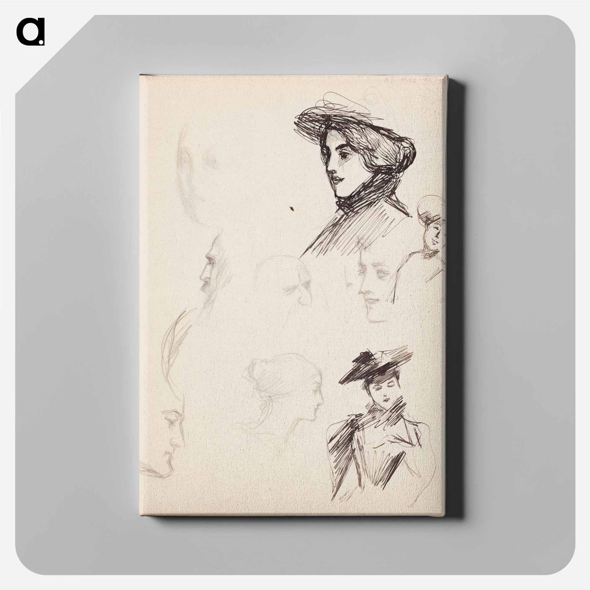 (unknown) part of a sketchbook - アルバート エーデルフェルト Canvas.