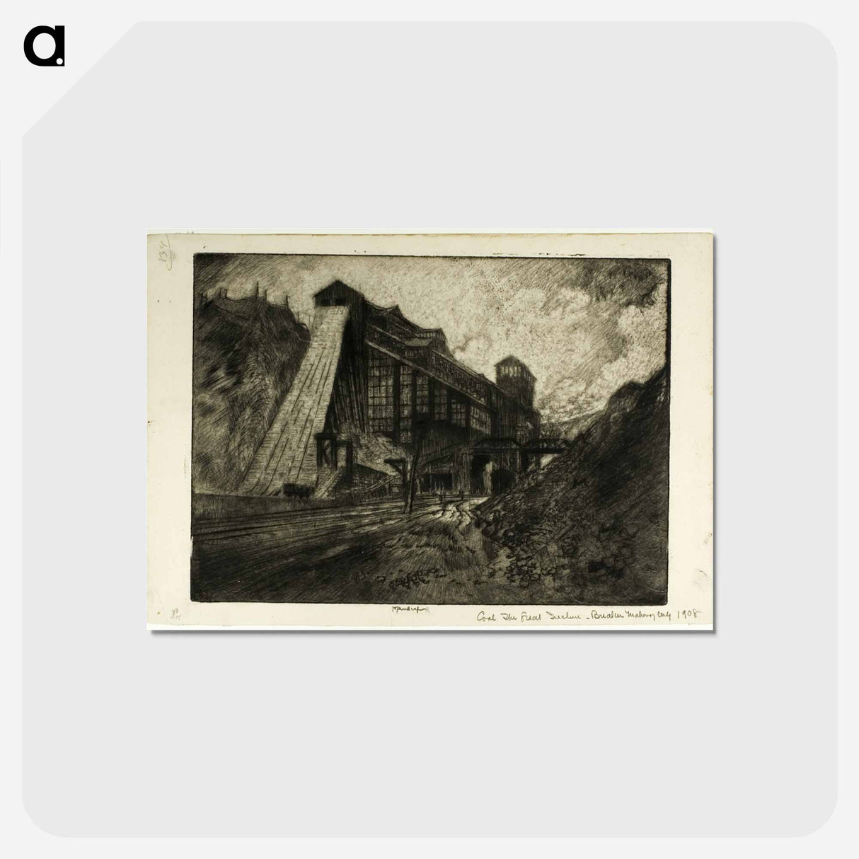 アートポストカード-Coal—The Great Incline, Breaker, Mahanoy City
- ジョセフ ペネル Postcard.