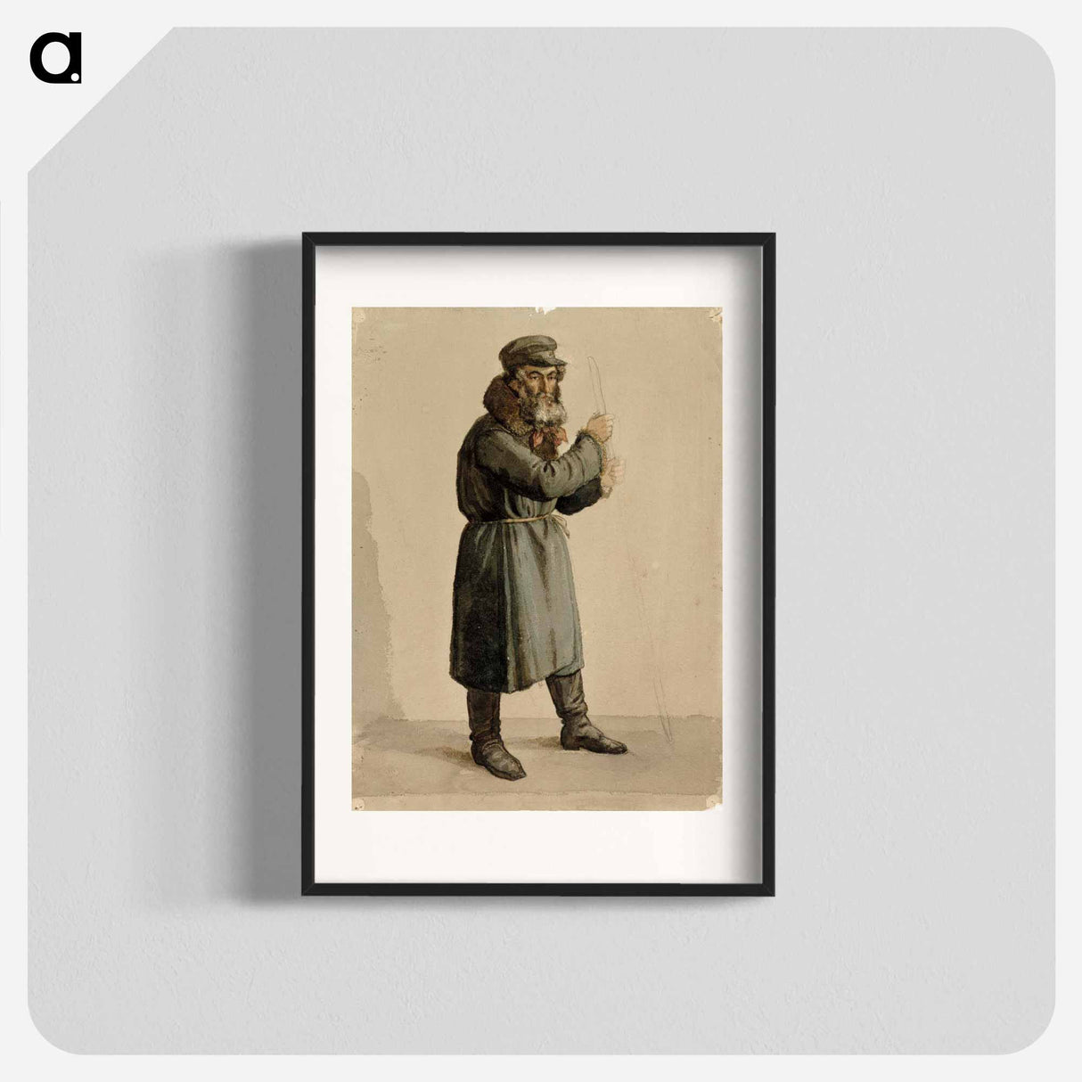 Venäläinen pitkässä kaftaanissa, malliharjoitelma - アルバート エーデルフェルト Poster.