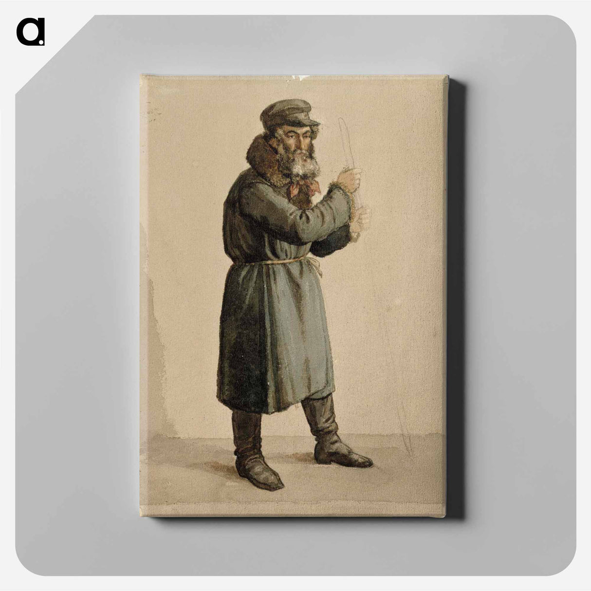 Venäläinen pitkässä kaftaanissa, malliharjoitelma - アルバート エーデルフェルト Canvas.