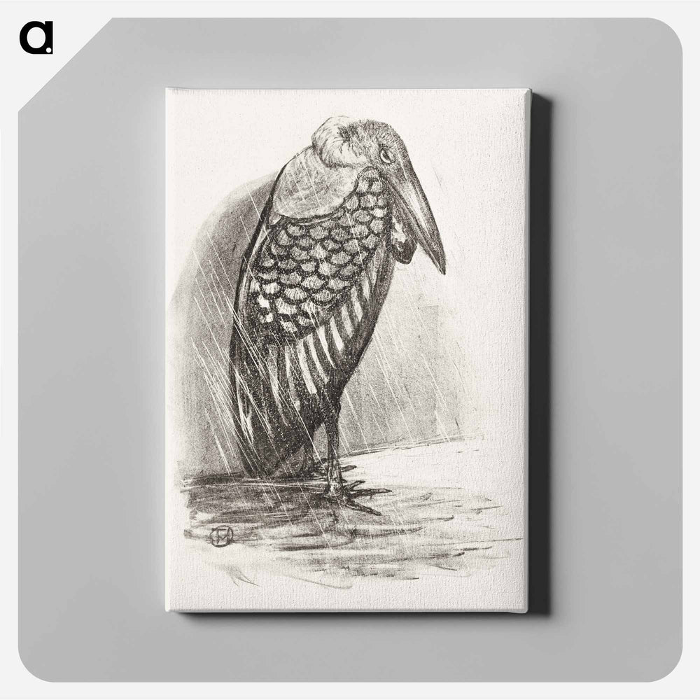 Maraboe in regen - Theo van Hoytema Canvas.