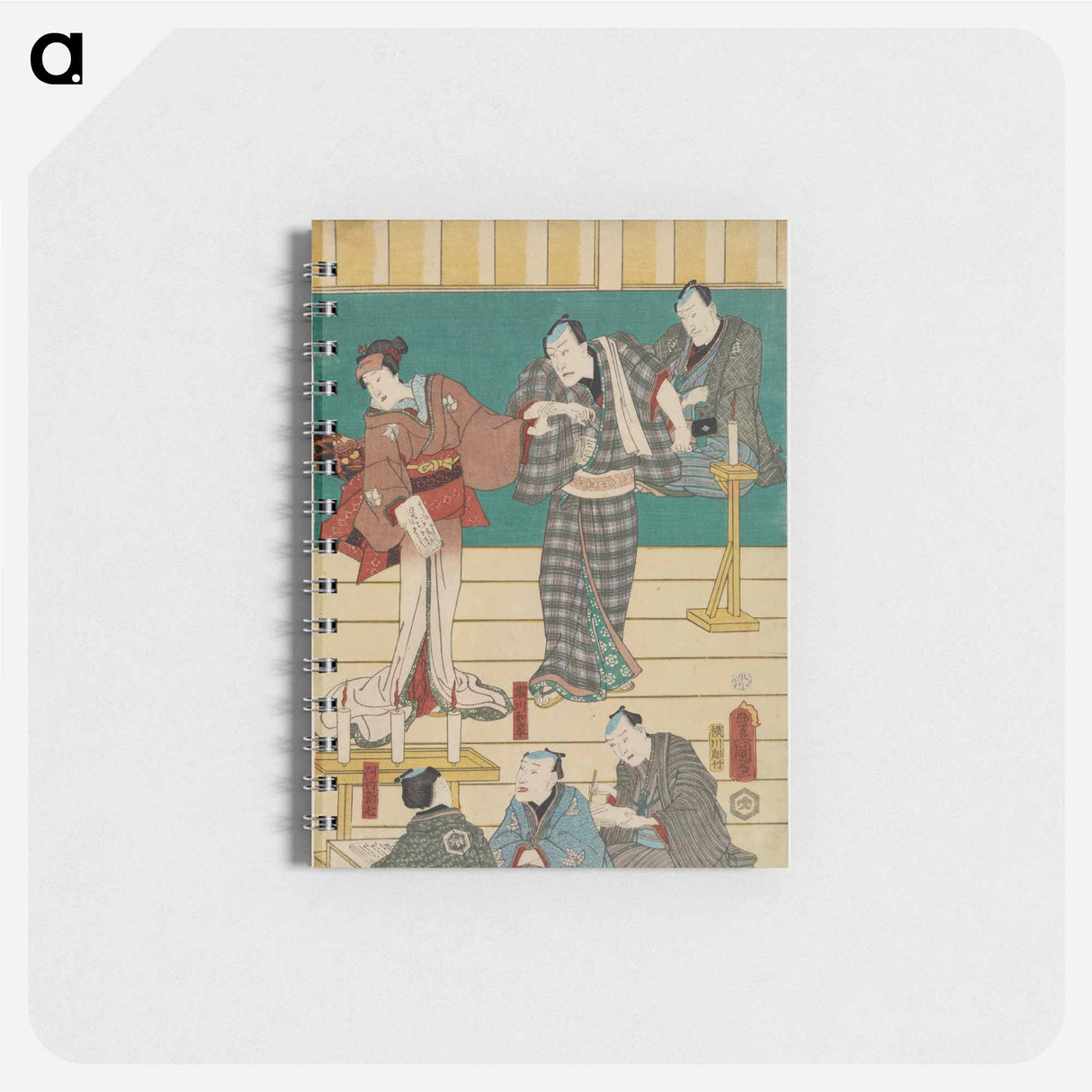 アートメモ帳-Center Sheet of a Vertical Ōban Pentaptych
- 歌川 国貞 Memo.
