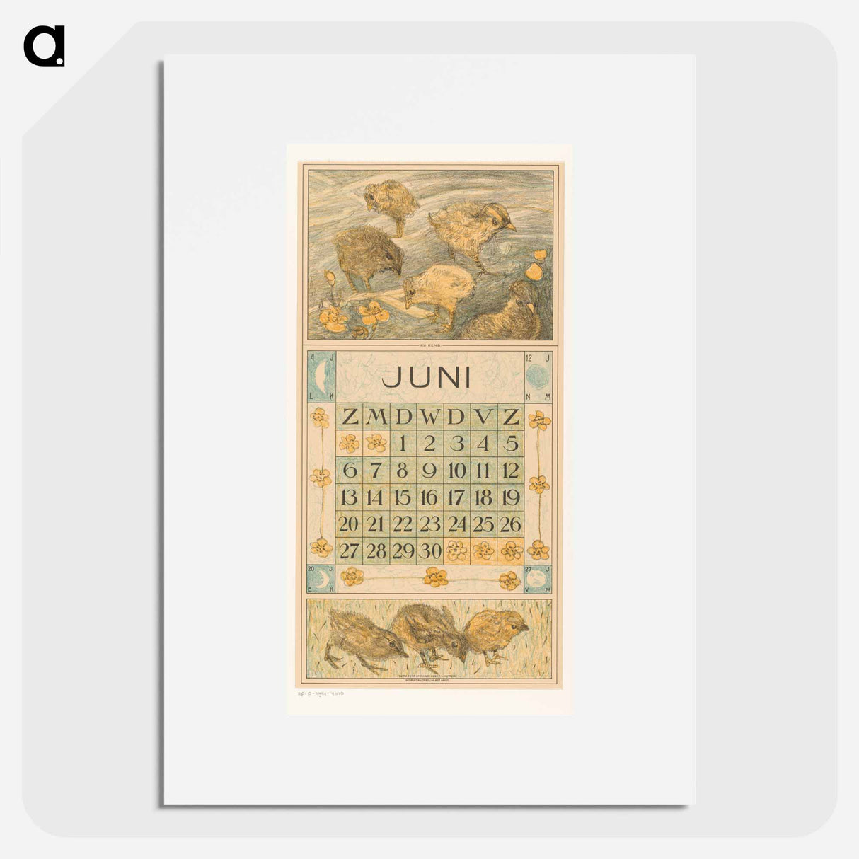 Calendar day with the children - Theo van Hoytema Poster.