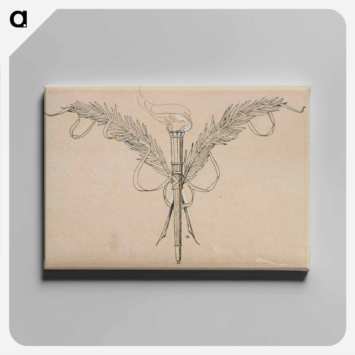 Maaherra-runon loppuvinjetti - アルバート エーデルフェルト Canvas.