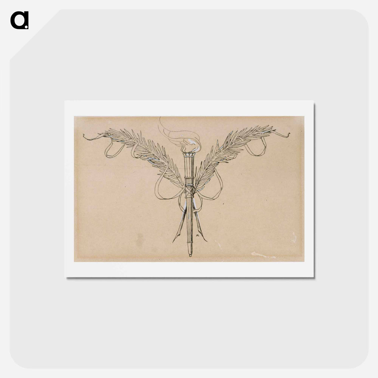 Maaherra-runon loppuvinjetti - アルバート エーデルフェルト Postcard.