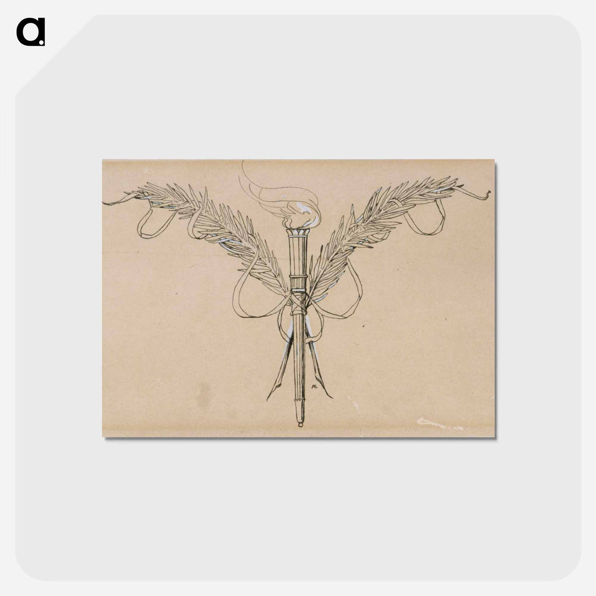 Maaherra-runon loppuvinjetti - アルバート エーデルフェルト Postcard.