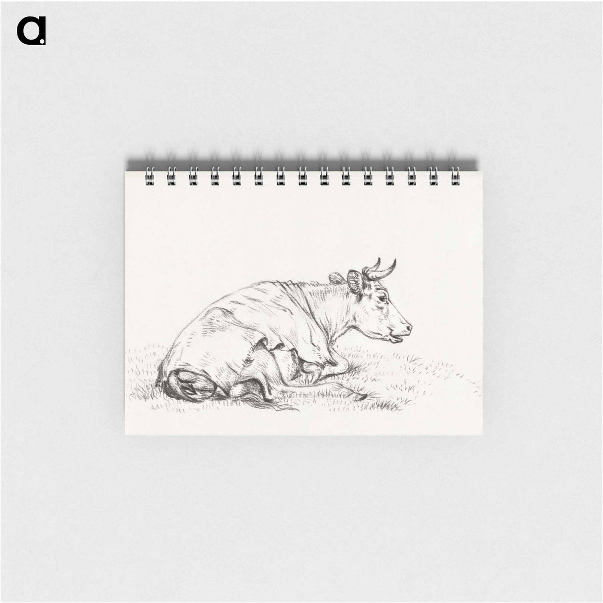 Lying cow, to the right - ジャン ベルナール Memo.