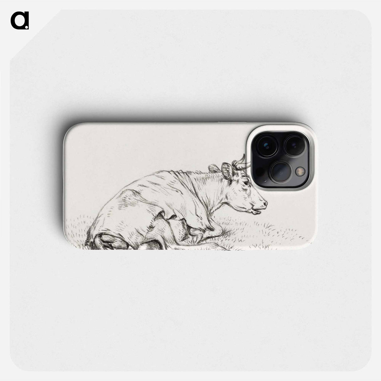 Lying cow, to the right - Jean Bernard Phone Case.