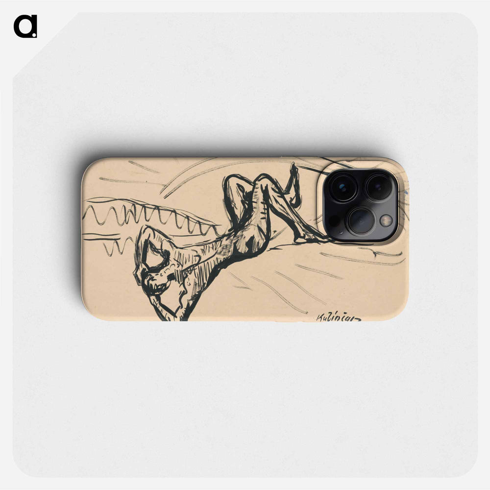 Reclining male nude - アーノルド ピーター ワイズ クビンチャン Phone Case.