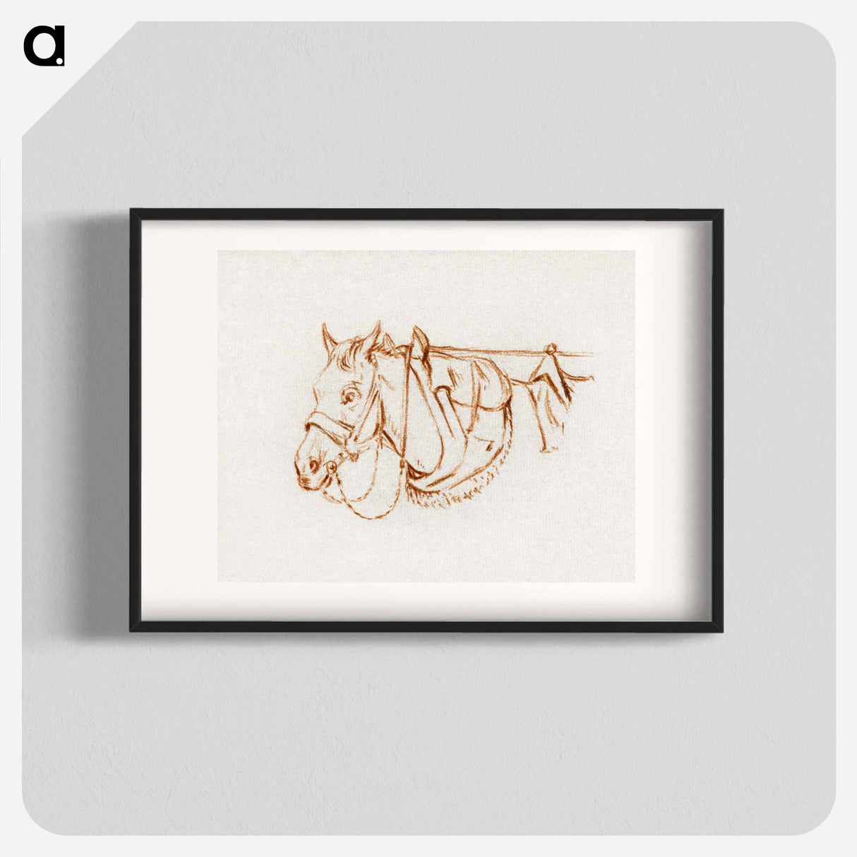 Head of a rigged horse - ジャン ベルナール Poster.