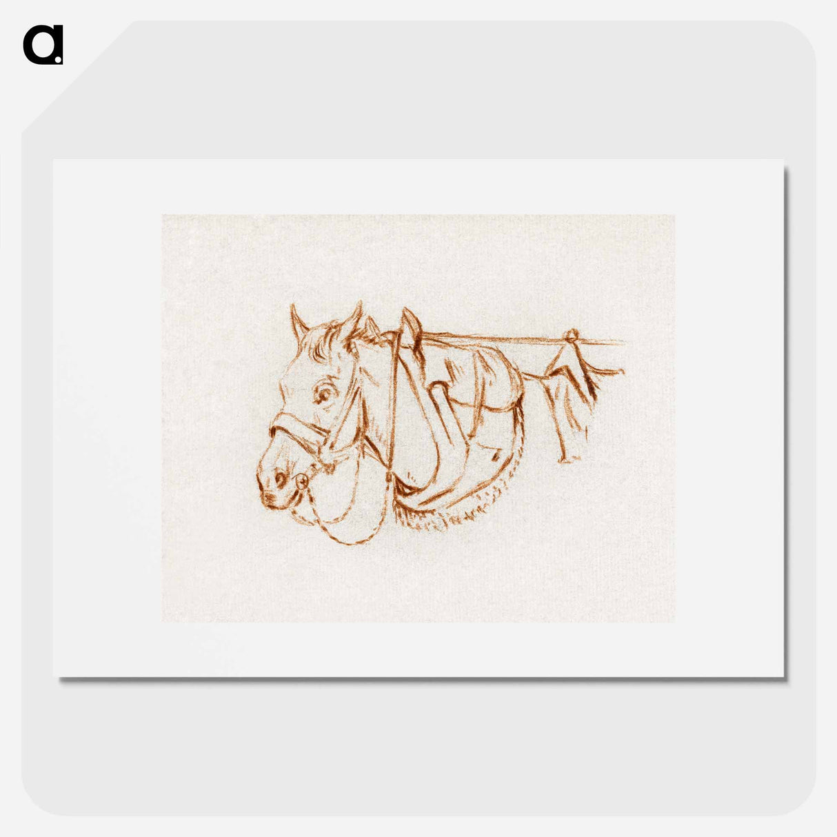 Head of a rigged horse - ジャン ベルナール Poster.