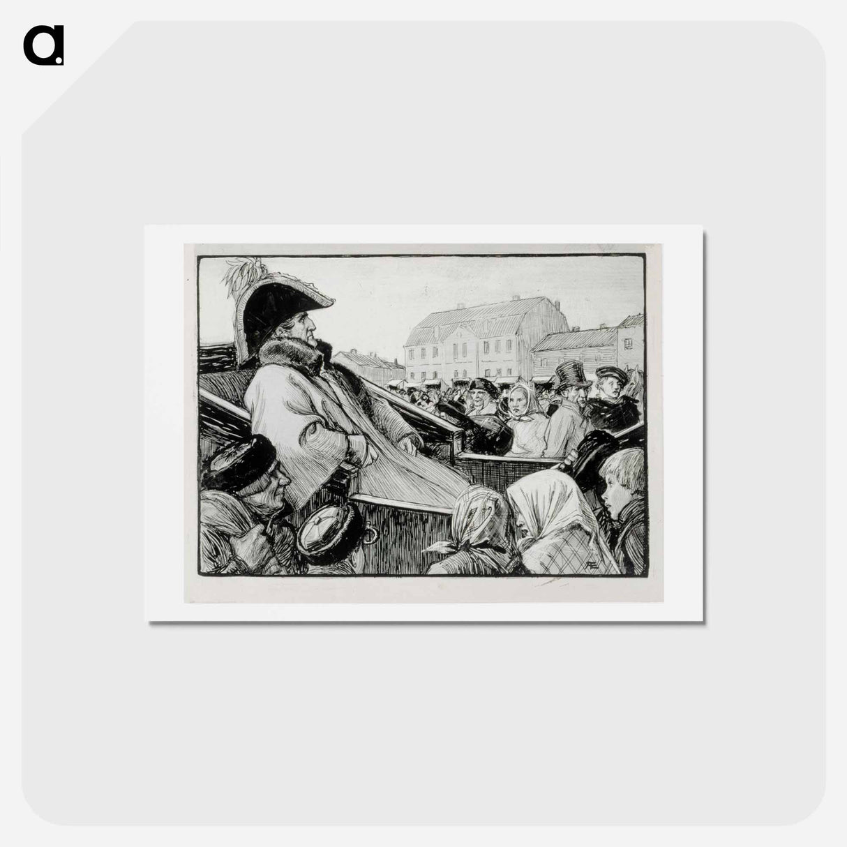 The general from the poem the ensign’s reminiscences of the fair - アルバート エーデルフェルト Postcard.