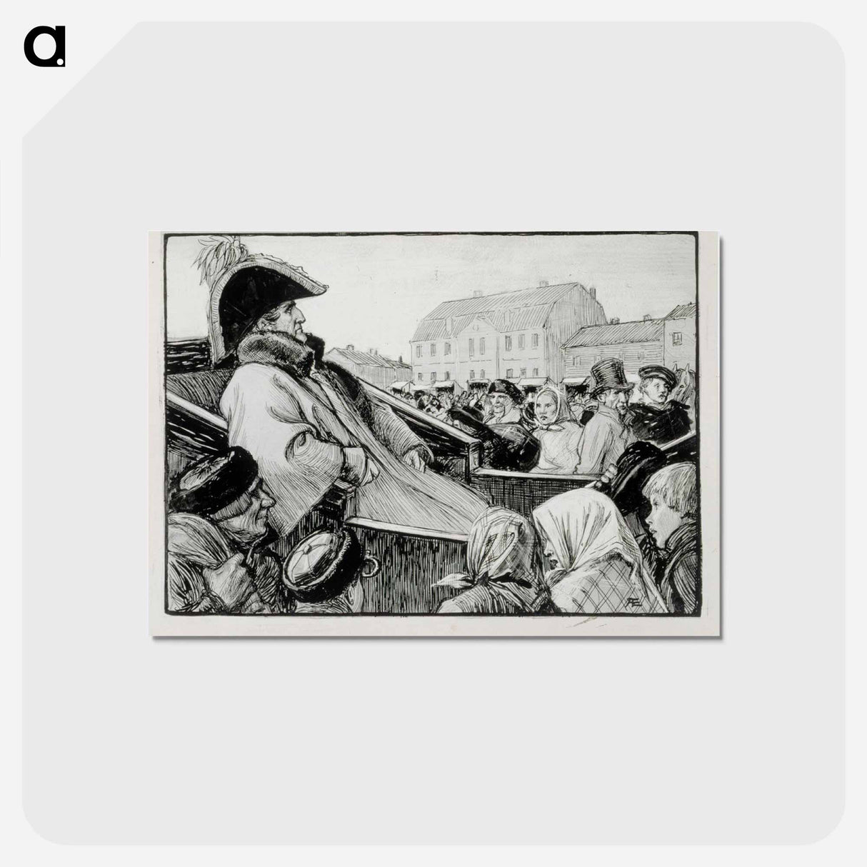 The general from the poem the ensign’s reminiscences of the fair - アルバート エーデルフェルト Postcard.