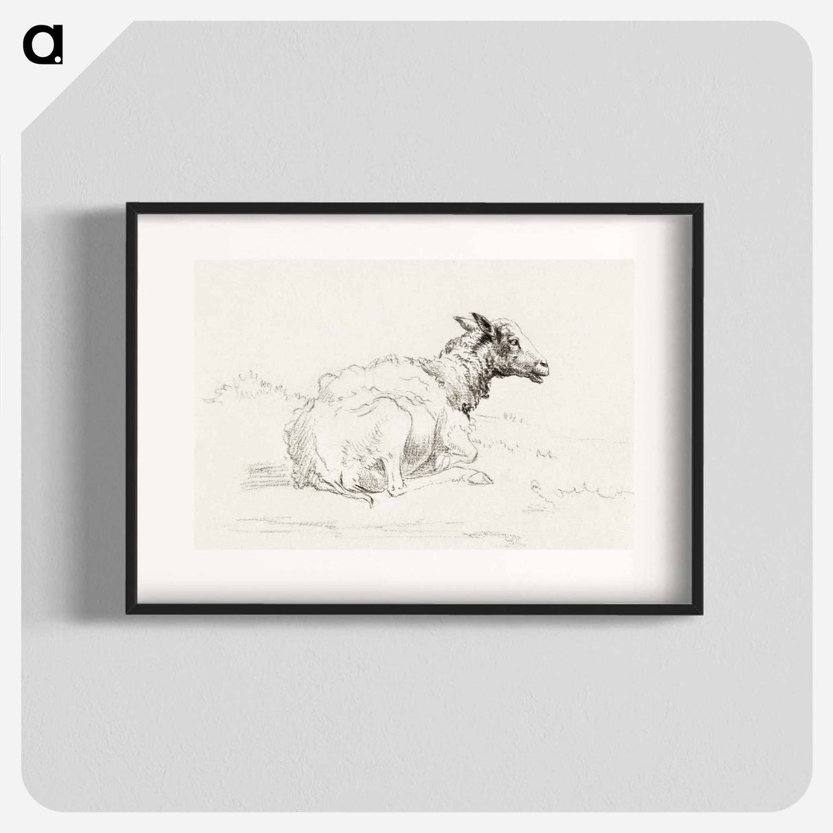 Lying sheep - ジャン ベルナール Poster.