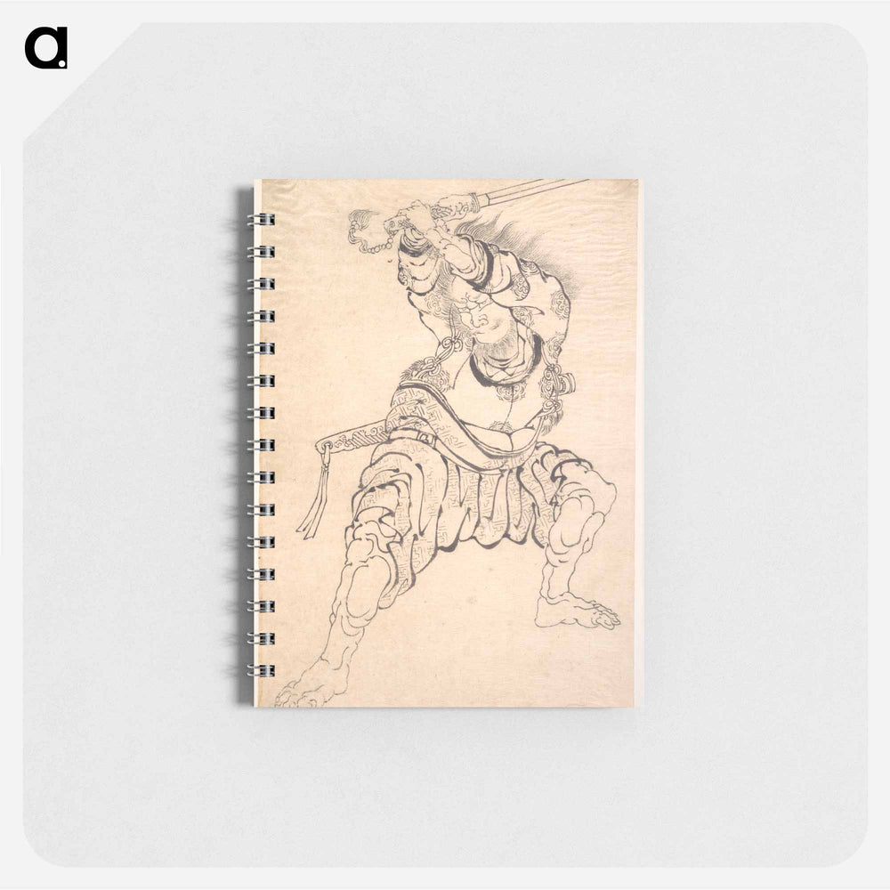 Hokusai's A Warrior - 葛飾 北斎 Memo.