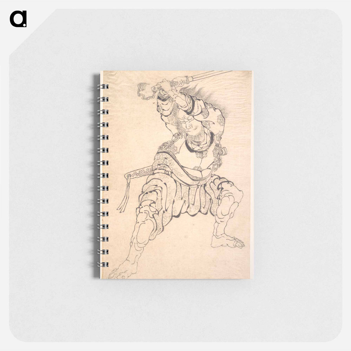 Hokusai's A Warrior - 葛飾 北斎 Memo.