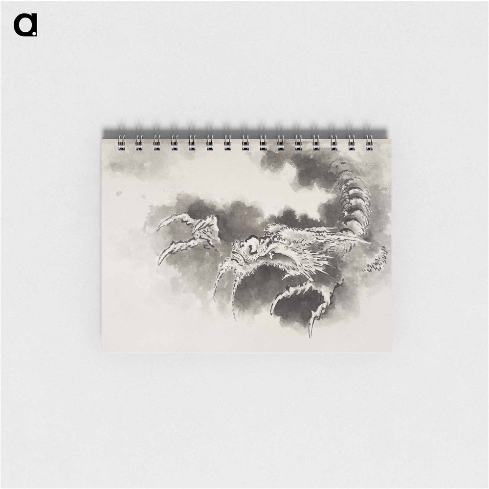 Dragon emerging from clouds - 葛飾 北斎 Memo.