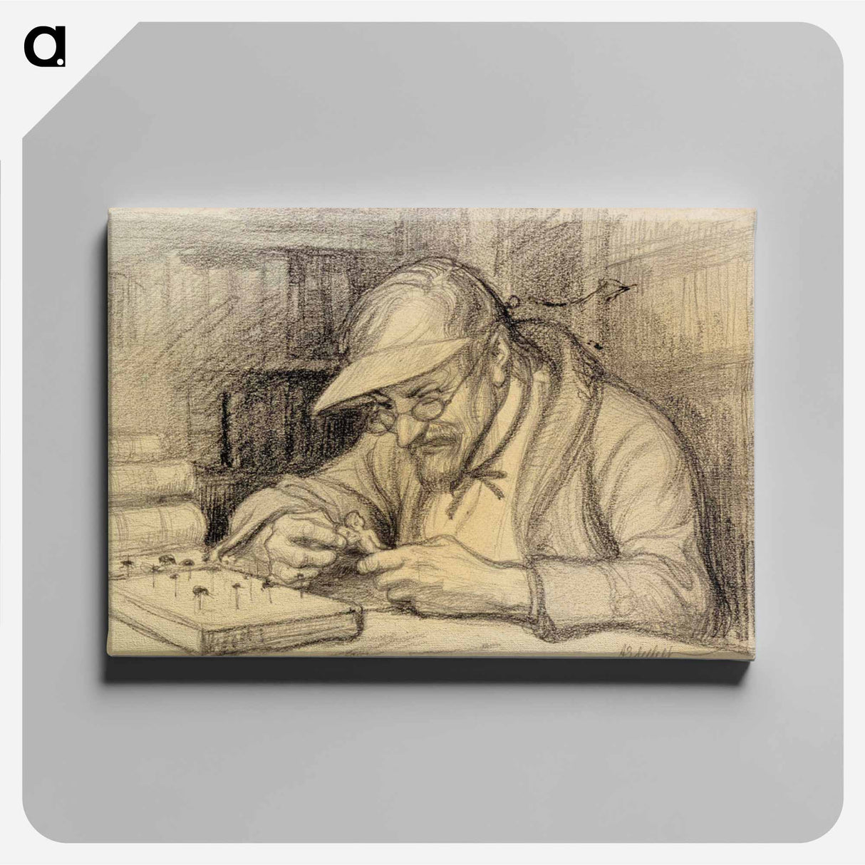 Illustration of the little genius - アルバート エーデルフェルト Canvas.